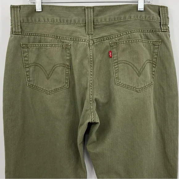 Women’s Levi’s Green Cotton Twill Pant 16 Long - Picture 4 of 8